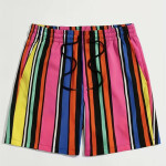 Colorful Vertical Stripe Pattern Shorts