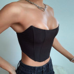 Velvet Corset Crop Top