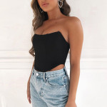 Velvet Corset Crop Top