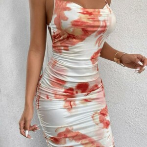 Tye Dye Backless Cami Bodycon Dress