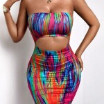 Tye Dye Cut out Bodycon Dress