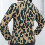 All Over Print Tie Neck Blouse