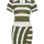 Colorblock Striped Two-piece Set