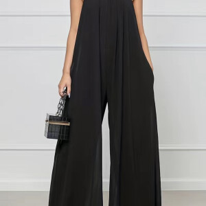 Solid Ruched Jumpsuit